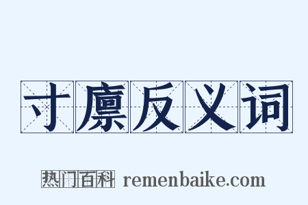 寸廪反义词是什么意思的图片